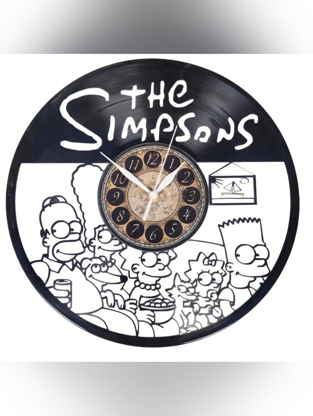 THE SIMPSONS vinyl record clock